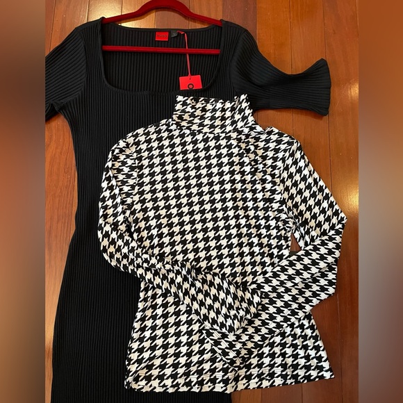 XXL Hugo Boss Body Con Medium Weight Sweater Dress & sheer top options ! - Picture 9 of 16